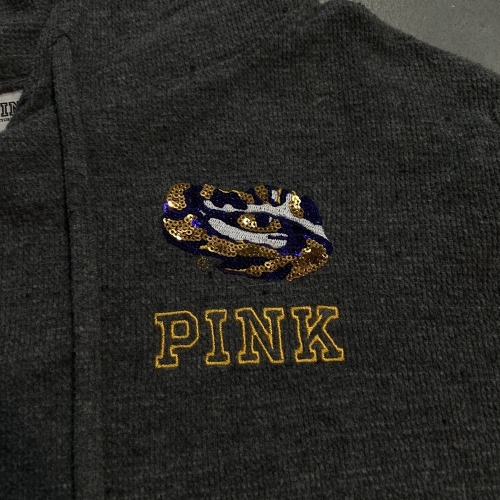 PINK Victoria's Secret LSU Hoodie with Yellow Details - Picture 2 of 5